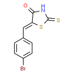 ChemSpider 2D Image | 5-(4-Bromo-benzylidene)-2-thioxo-thiazolidin-4-one | C10H6BrNOS2