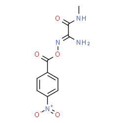 ChemSpider 2D Image | (2Z)-2-Amino-N-methyl-2-{[(4-nitrobenzoyl)oxy]imino}acetamide | C10H10N4O5
