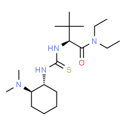 ChemSpider 2D Image | N~2~-{[(1R,2R)-2-(Dimethylamino)cyclohexyl]carbamothioyl}-N,N-diethyl-3-methyl-L-valinamide | C19H38N4OS