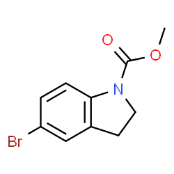 ChemSpider 2D Image | Methyl 5-bromo-1-indolinecarboxylate | C10H10BrNO2