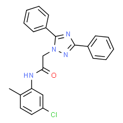 ChemSpider 2D Image | N-(5-Chloro-2-methylphenyl)-2-(3,5-diphenyl-1H-1,2,4-triazol-1-yl)acetamide | C23H19ClN4O