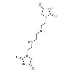 ChemSpider 2D Image | 1,1'-[1,2-Ethanediylbis(imino-2,1-ethanediyl)]di(2,4-imidazolidinedione) | C12H20N6O4