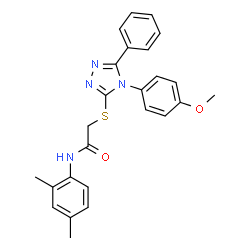ChemSpider 2D Image | N-(2,4-Dimethylphenyl)-2-{[4-(4-methoxyphenyl)-5-phenyl-4H-1,2,4-triazol-3-yl]sulfanyl}acetamide | C25H24N4O2S