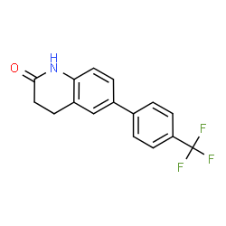 ChemSpider 2D Image | 6-[4-(Trifluoromethyl)phenyl]-3,4-dihydro-2(1H)-quinolinone | C16H12F3NO