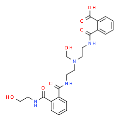 ChemSpider 2D Image | 2-[2-[2-[[2-(2-hydroxyethylcarbamoyl)benzoyl]amino]ethyl-(hydroxymethyl)amino]ethylcarbamoyl]benzoic acid | C23H28N4O7
