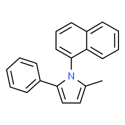 ChemSpider 2D Image | 2-Methyl-1-(1-naphthyl)-5-phenyl-1H-pyrrole | C21H17N