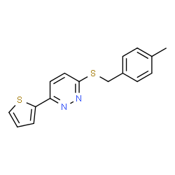 ChemSpider 2D Image | 3-[(4-Methylbenzyl)sulfanyl]-6-(2-thienyl)pyridazine | C16H14N2S2