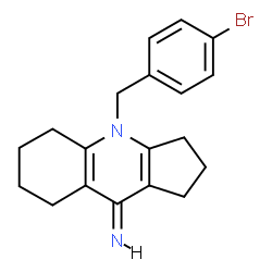 ChemSpider 2D Image | (9Z)-4-(4-Bromobenzyl)-1,2,3,4,5,6,7,8-octahydro-9H-cyclopenta[b]quinolin-9-imine | C19H21BrN2