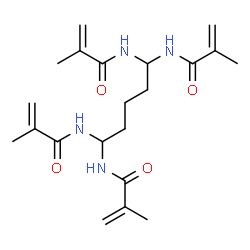 ChemSpider 2D Image | N,N',N'',N'''-1,1,5,5-Pentanetetrayltetrakis(2-methylacrylamide) | C21H32N4O4