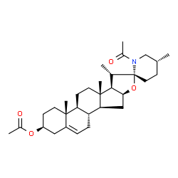 ChemSpider 2D Image | (3beta,22alpha,25R)-28-Acetylspirosol-5-en-3-yl acetate | C31H47NO4