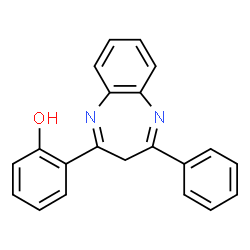 ChemSpider 2D Image | 2-(4-Phenyl-3H-1,5-benzodiazepin-2-yl)phenol | C21H16N2O