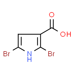 ChemSpider 2D Image | 2,5-Dibromo-1H-pyrrole-3-carboxylic acid | C5H3Br2NO2