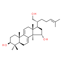 ChemSpider 2D Image | (3beta,15alpha)-Lanosta-7,9(11),24-triene-3,15,21-triol | C30H48O3