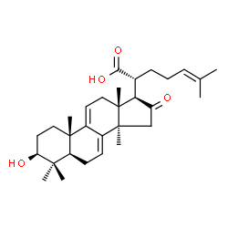 ChemSpider 2D Image | (3beta)-3-Hydroxy-16-oxolanosta-7,9(11),24-trien-21-oic acid | C30H44O4