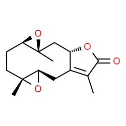 ChemSpider 2D Image | (1aR,2aS,6aR,7aR,9aR)-1a,5,7a-Trimethyl-2,2a,6,6a,7a,8,9,9a-octahydrobisoxireno[4,5:8,9]cyclodeca[1,2-b]furan-4(1aH)-one | C15H20O4