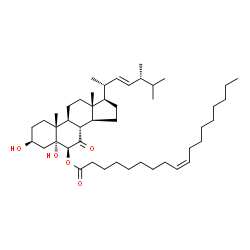 ChemSpider 2D Image | (3beta,5alpha,6beta,22E)-3,5-Dihydroxy-7-oxoergost-22-en-6-yl (9Z)-9-octadecenoate | C46H78O5