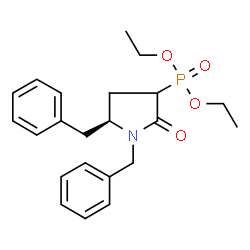 ChemSpider 2D Image | Diethyl [(5S)-1,5-dibenzyl-2-oxo-3-pyrrolidinyl]phosphonate | C22H28NO4P