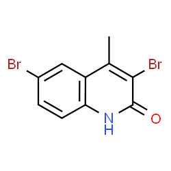 ChemSpider 2D Image | 3,6-Dibromo-4-methyl-2(1H)-quinolinone | C10H7Br2NO