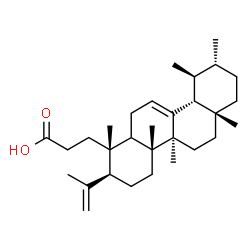 ChemSpider 2D Image | 3-[(1S,2S,4aR,4bS,6aR,9R,10S,10aR)-2-Isopropenyl-1,4a,4b,6a,9,10-hexamethyl-1,2,3,4,4a,4b,5,6,6a,7,8,9,10,10a,12,12a-hexadecahydro-1-chrysenyl]propanoic acid | C30H48O2