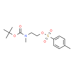 ChemSpider 2D Image | 2-(Methyl{[(2-methyl-2-propanyl)oxy]carbonyl}amino)ethyl 4-methylbenzenesulfonate | C15H23NO5S