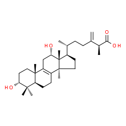 ChemSpider 2D Image | (3alpha,12alpha,25S)-3,12-Dihydroxy-24-methylenelanost-8-en-26-oic acid | C31H50O4