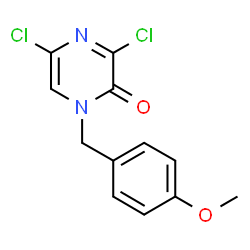 ChemSpider 2D Image | 3,5-Dichloro-1-(4-methoxybenzyl)-2(1H)-pyrazinone | C12H10Cl2N2O2