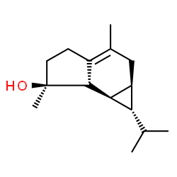 ChemSpider 2D Image | (1S,1aS,6S,6aS,6bS)-1-Isopropyl-3,6-dimethyl-1,1a,2,4,5,6,6a,6b-octahydrocyclopropa[e]inden-6-ol | C15H24O
