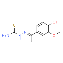 ChemSpider 2D Image | (2E)-2-[1-(4-Hydroxy-3-methoxyphenyl)ethylidene]hydrazinecarbothioamide | C10H13N3O2S