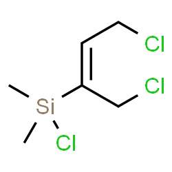 ChemSpider 2D Image | Chloro[(2E)-1,4-dichloro-2-buten-2-yl]dimethylsilane | C6H11Cl3Si