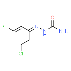 ChemSpider 2D Image | (2E)-2-[(1E)-1,5-Dichloro-1-penten-3-ylidene]hydrazinecarboxamide | C6H9Cl2N3O