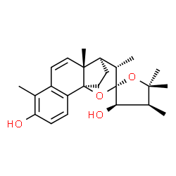 ChemSpider 2D Image | (1'R,2S,3R,4S,10'R,11'R,12'S)-4,5,5,6',10',12'-Hexamethyl-4,5-dihydro-3H-spiro[furan-2,13'-[14]oxatetracyclo[9.3.2.0~1,10~.0~2,7~]hexadeca[2,4,6,8]tetraene]-3,5'-diol | C24H32O4