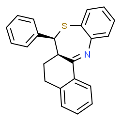 ChemSpider 2D Image | (6aR,7S)-7-Phenyl-5,6,6a,7-tetrahydrobenzo[b]naphtho[1,2-e][1,4]thiazepine | C23H19NS