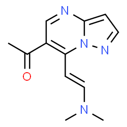 ChemSpider 2D Image | 6-acetyl-7-(2-dimethylaminovinyl)pyrazolo[1,5-a]pyrimidine | C12H14N4O