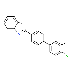 ChemSpider 2D Image | 2-(4'-Chloro-3'-fluoro-4-biphenylyl)-1,3-benzothiazole | C19H11ClFNS