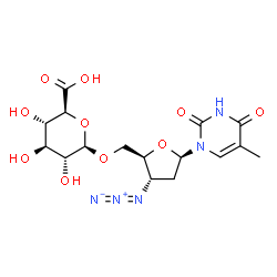 ChemSpider 2D Image | Zidovudine glucuronide | C16H21N5O10
