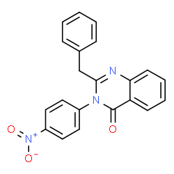 ChemSpider 2D Image | 2-Benzyl-3-(4-nitrophenyl)-4(3H)-quinazolinone | C21H15N3O3