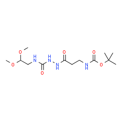 ChemSpider 2D Image | 2-Methyl-2-propanyl (3-{2-[(2,2-dimethoxyethyl)carbamoyl]hydrazino}-3-oxopropyl)carbamate (non-preferred name) | C13H26N4O6