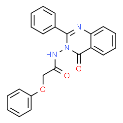 ChemSpider 2D Image | N-(4-Oxo-2-phenyl-3(4H)-quinazolinyl)-2-phenoxyacetamide | C22H17N3O3