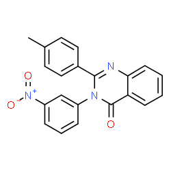 ChemSpider 2D Image | 2-(4-Methylphenyl)-3-(3-nitrophenyl)-4(3H)-quinazolinone | C21H15N3O3
