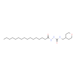 ChemSpider 2D Image | 2-Palmitoyl-N-(tetrahydro-2H-pyran-4-ylmethyl)hydrazinecarboxamide | C23H45N3O3