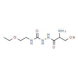ChemSpider 2D Image | 2-(2-Amino-3-hydroxypropanoyl)-N-(2-ethoxyethyl)hydrazinecarboxamide (non-preferred name) | C8H18N4O4
