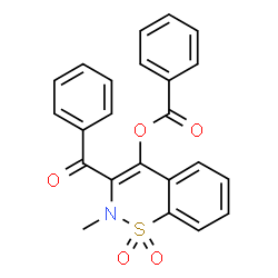 ChemSpider 2D Image | 3-Benzoyl-2-methyl-1,1-dioxido-2H-1,2-benzothiazin-4-yl benzoate | C23H17NO5S