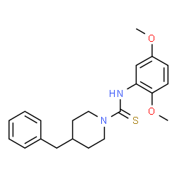ChemSpider 2D Image | 4-Benzyl-N-(2,5-dimethoxyphenyl)-1-piperidinecarbothioamide | C21H26N2O2S