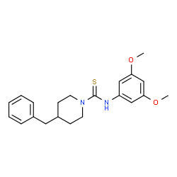 ChemSpider 2D Image | 4-Benzyl-N-(3,5-dimethoxyphenyl)-1-piperidinecarbothioamide | C21H26N2O2S