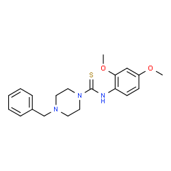 ChemSpider 2D Image | 4-Benzyl-N-(2,4-dimethoxyphenyl)-1-piperazinecarbothioamide | C20H25N3O2S