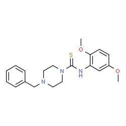 ChemSpider 2D Image | 4-Benzyl-N-(2,5-dimethoxyphenyl)-1-piperazinecarbothioamide | C20H25N3O2S