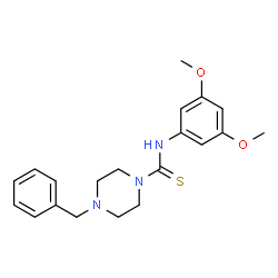 ChemSpider 2D Image | 4-Benzyl-N-(3,5-dimethoxyphenyl)-1-piperazinecarbothioamide | C20H25N3O2S