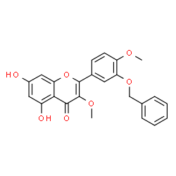 ChemSpider 2D Image | 3'-BENZYLOXY-5,7-DIHYDROXY-3,4'-DIMETHOXYFLAVONE | C24H20O7