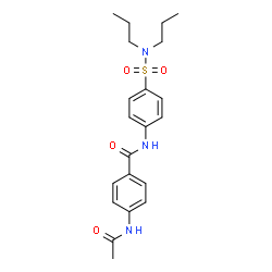 ChemSpider 2D Image | 4-Acetamido-N-[4-(dipropylsulfamoyl)phenyl]benzamide | C21H27N3O4S