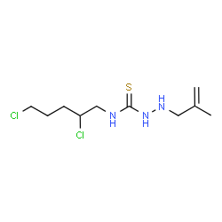 ChemSpider 2D Image | N-(2,5-Dichloropentyl)-2-(2-methyl-2-propen-1-yl)hydrazinecarbothioamide | C10H19Cl2N3S